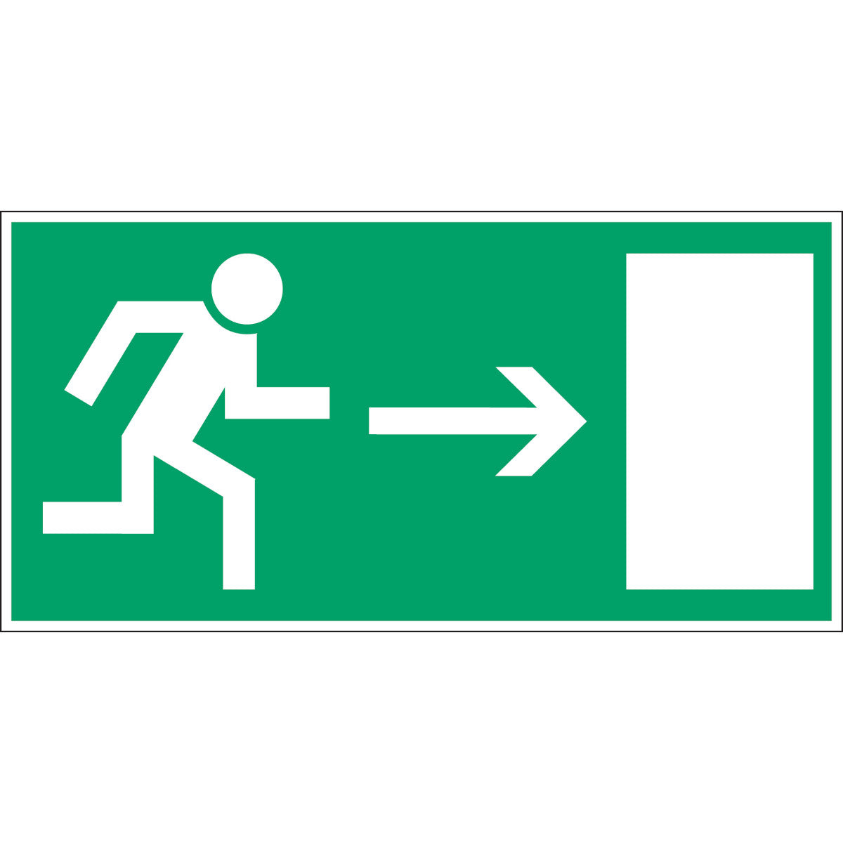 Fluchtwegkennzeichnung - Rettungsweg nach rechts