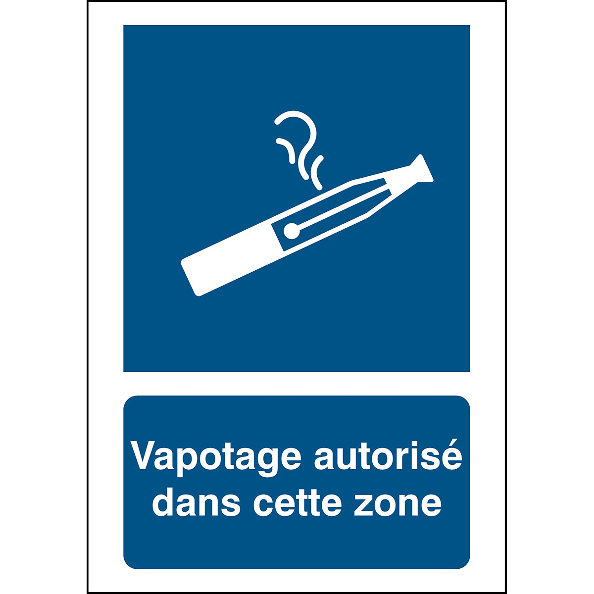 Informationsschild – E-Zigaretten erlaubt