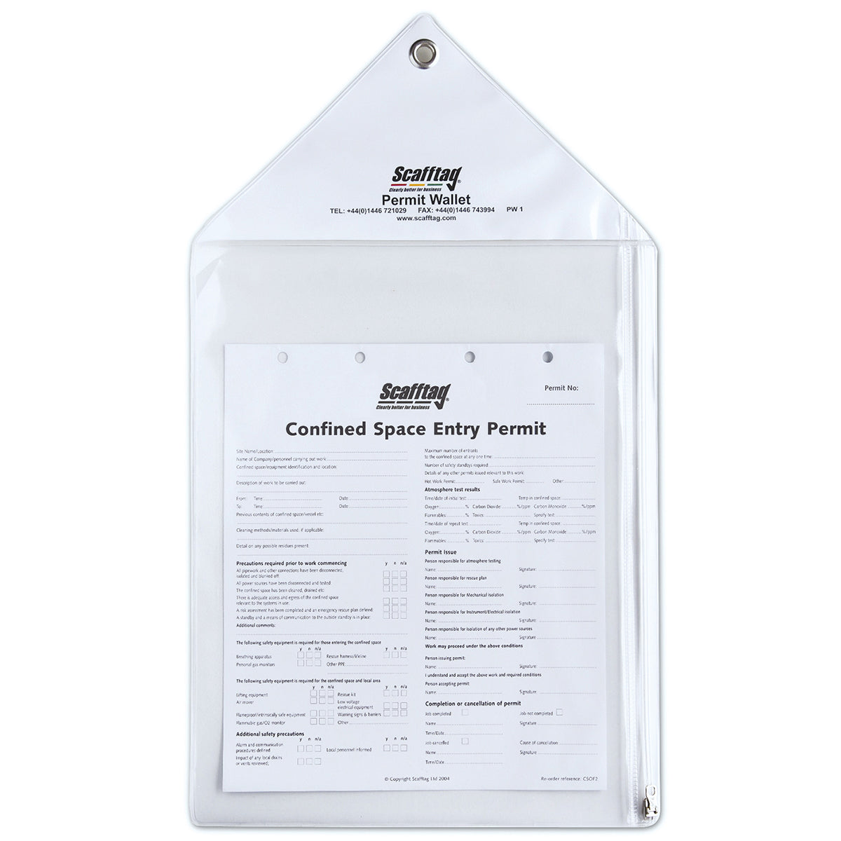 A4 storage pockets for permits