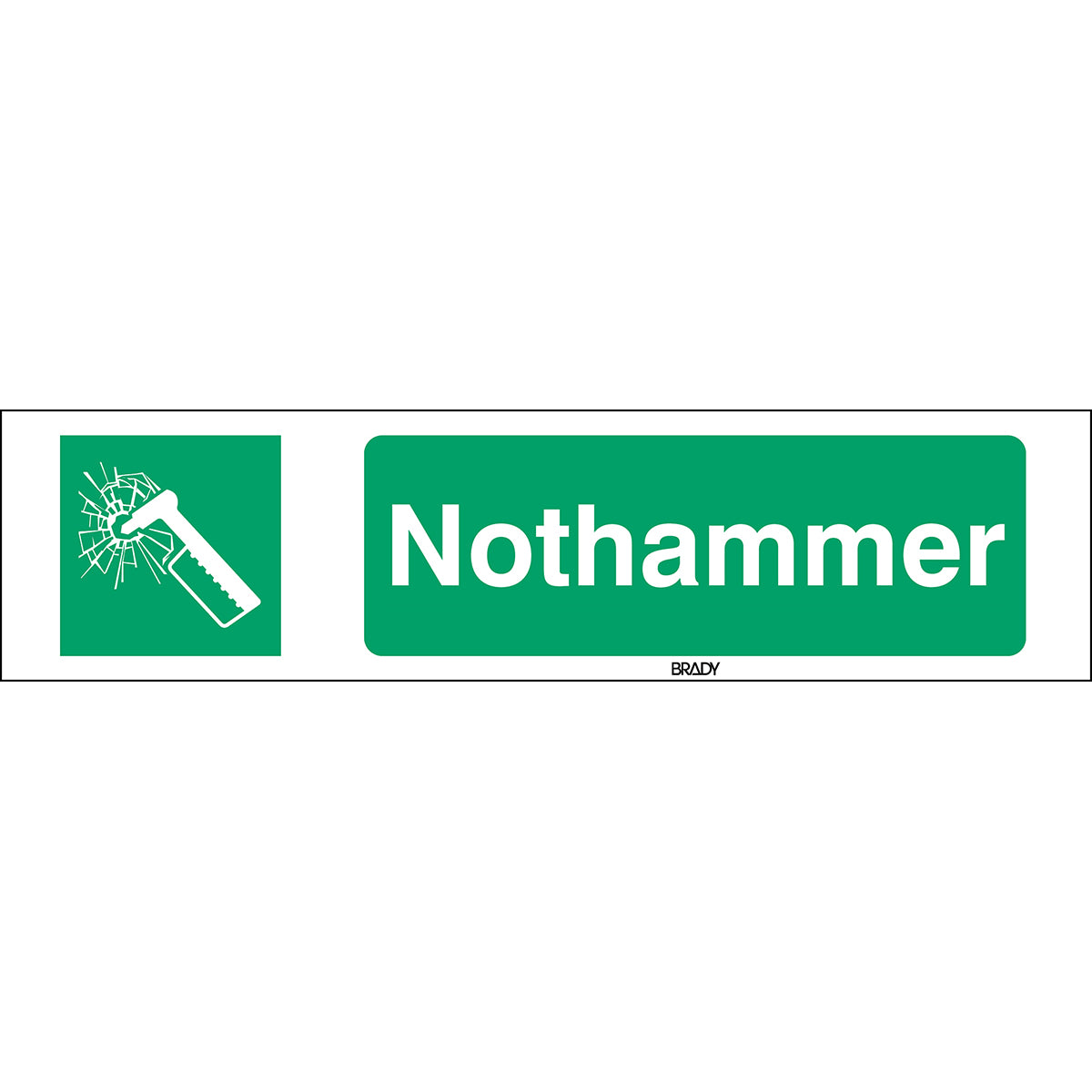 ISO-Sicherheitsschild – Notfallhammer