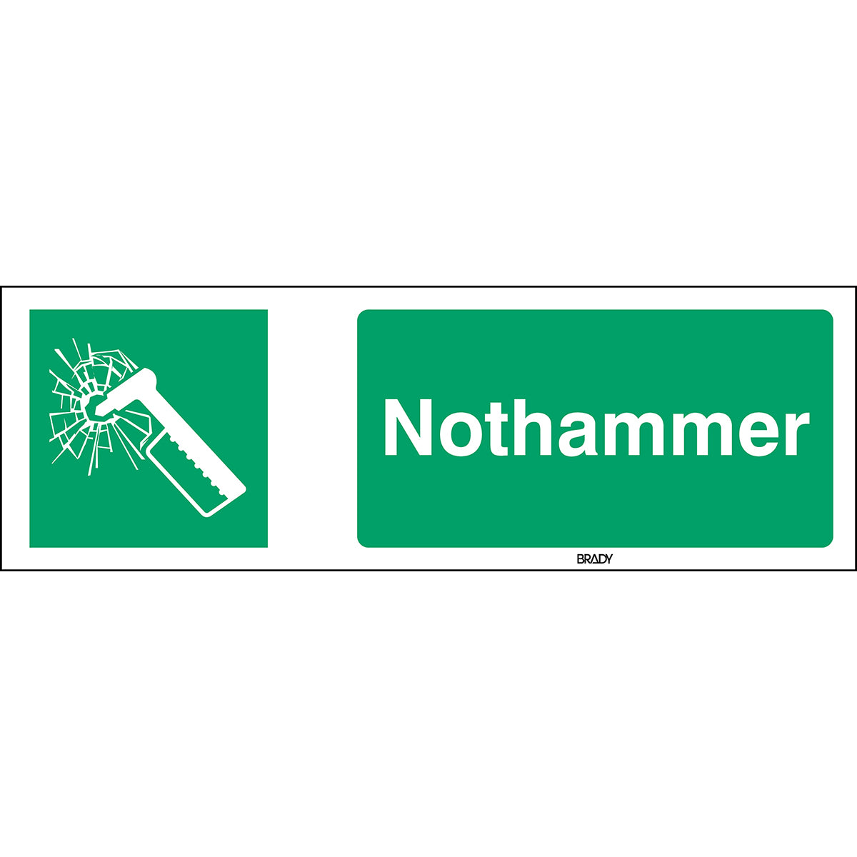 ISO-Sicherheitsschild – Notfallhammer