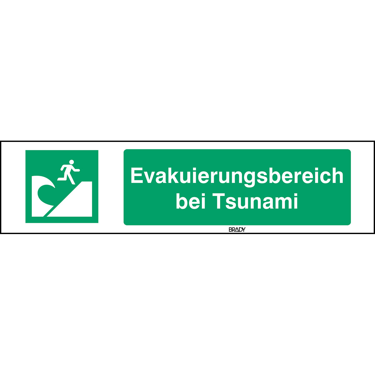 ISO-Sicherheitsschild – Evakuierungsbereich bei Tsunami