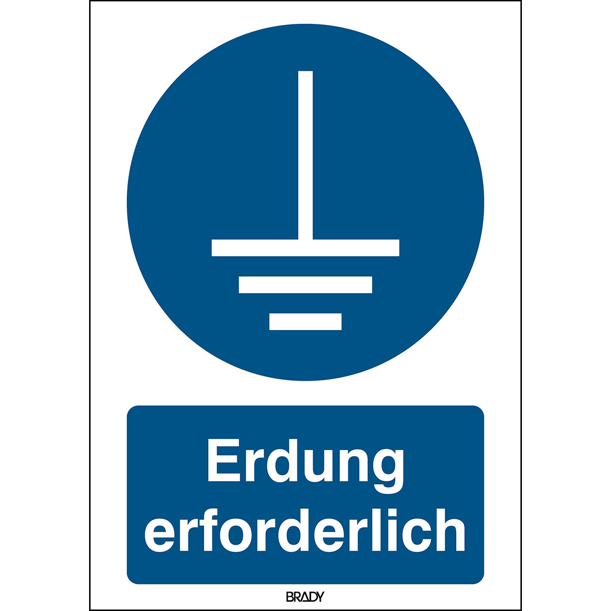 ISO 7010 Zeichen - Erdung erforderlich