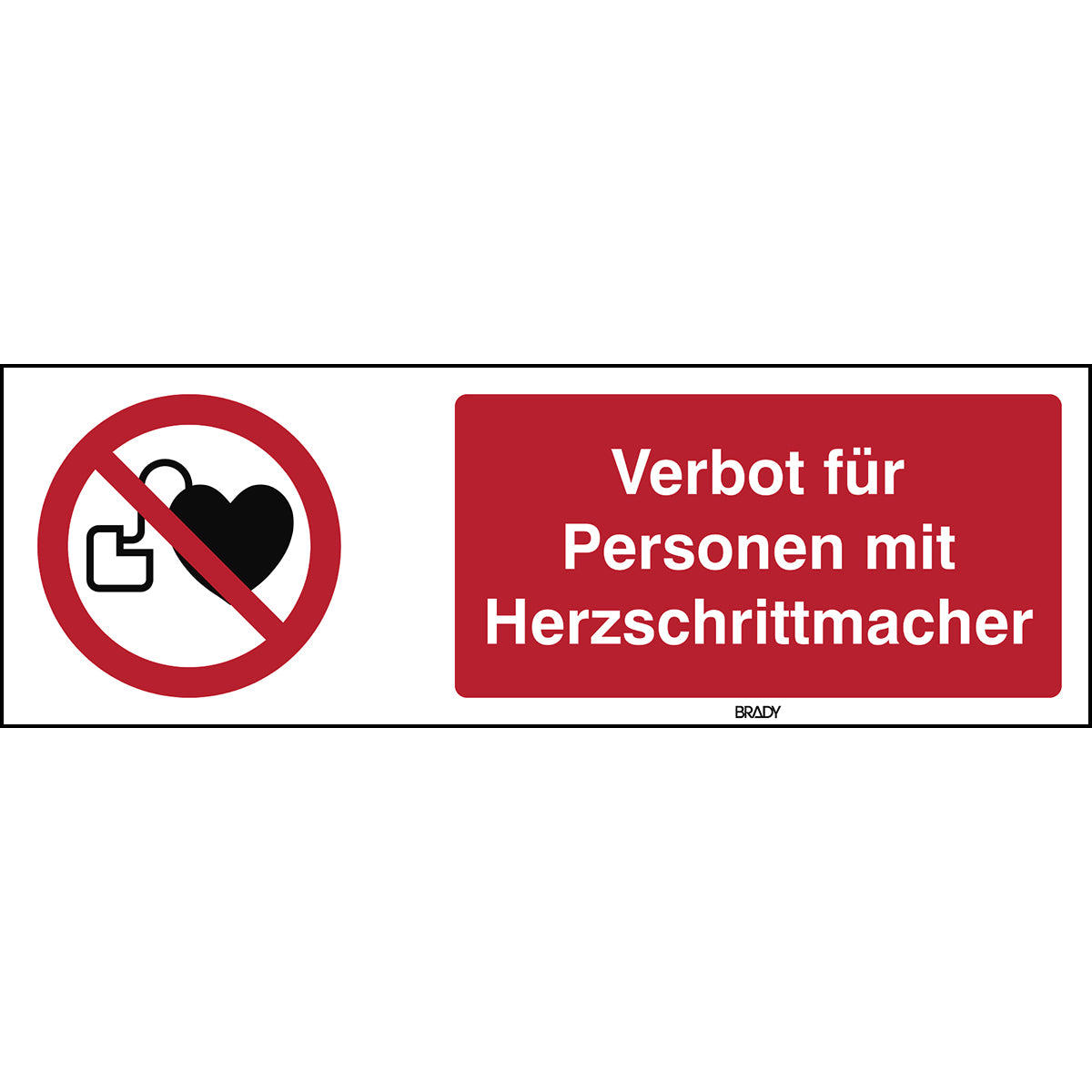 ISO 7010 sign - Prohibition for persons with pacemakers