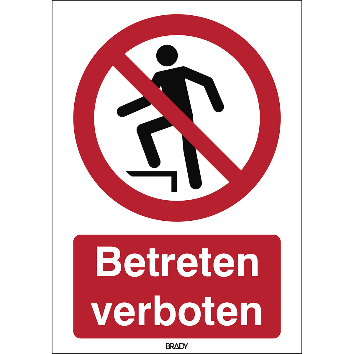 ISO Sicherheitskennzeichnung - Aufsteigen verboten