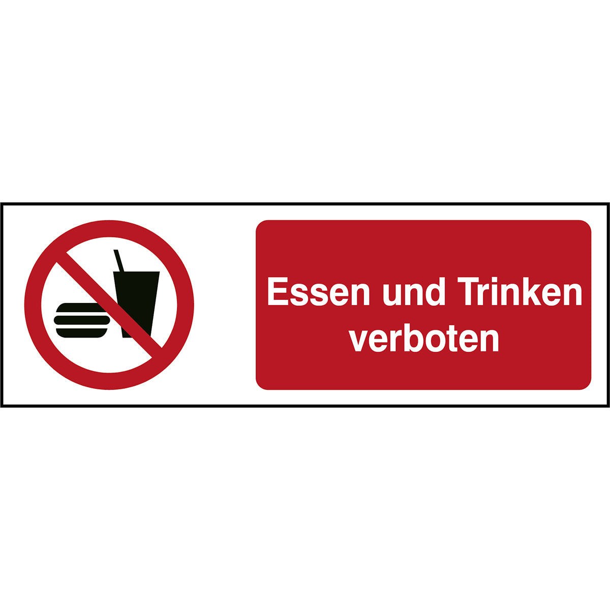 ISO 7010 Zeichen - Essen and Trinken verboten