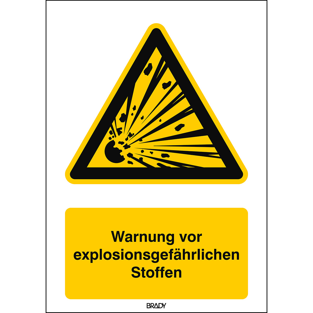 ISO 7010 Zeichen - Warnung vor explosionsgefährlichen Stoffen