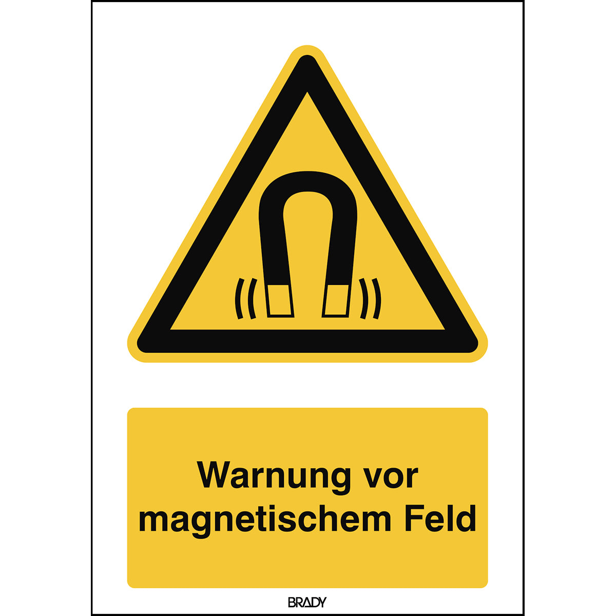 ISO 7010 Zeichen - Warnung vor magnetischem Feld