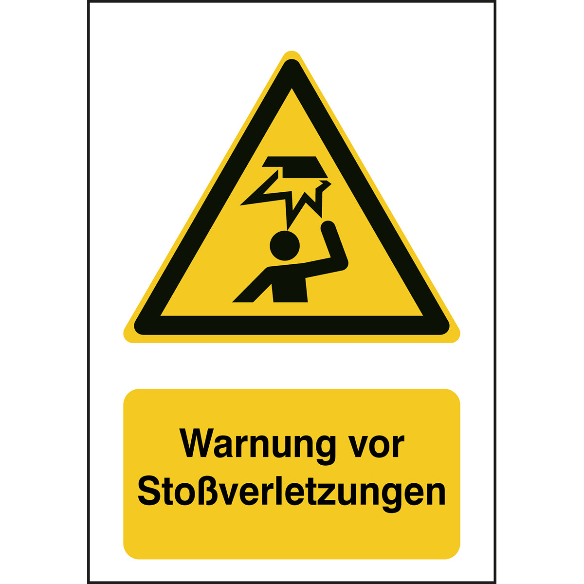 Signalisation ISO 7010 - Avertissement concernant les blessures par impact