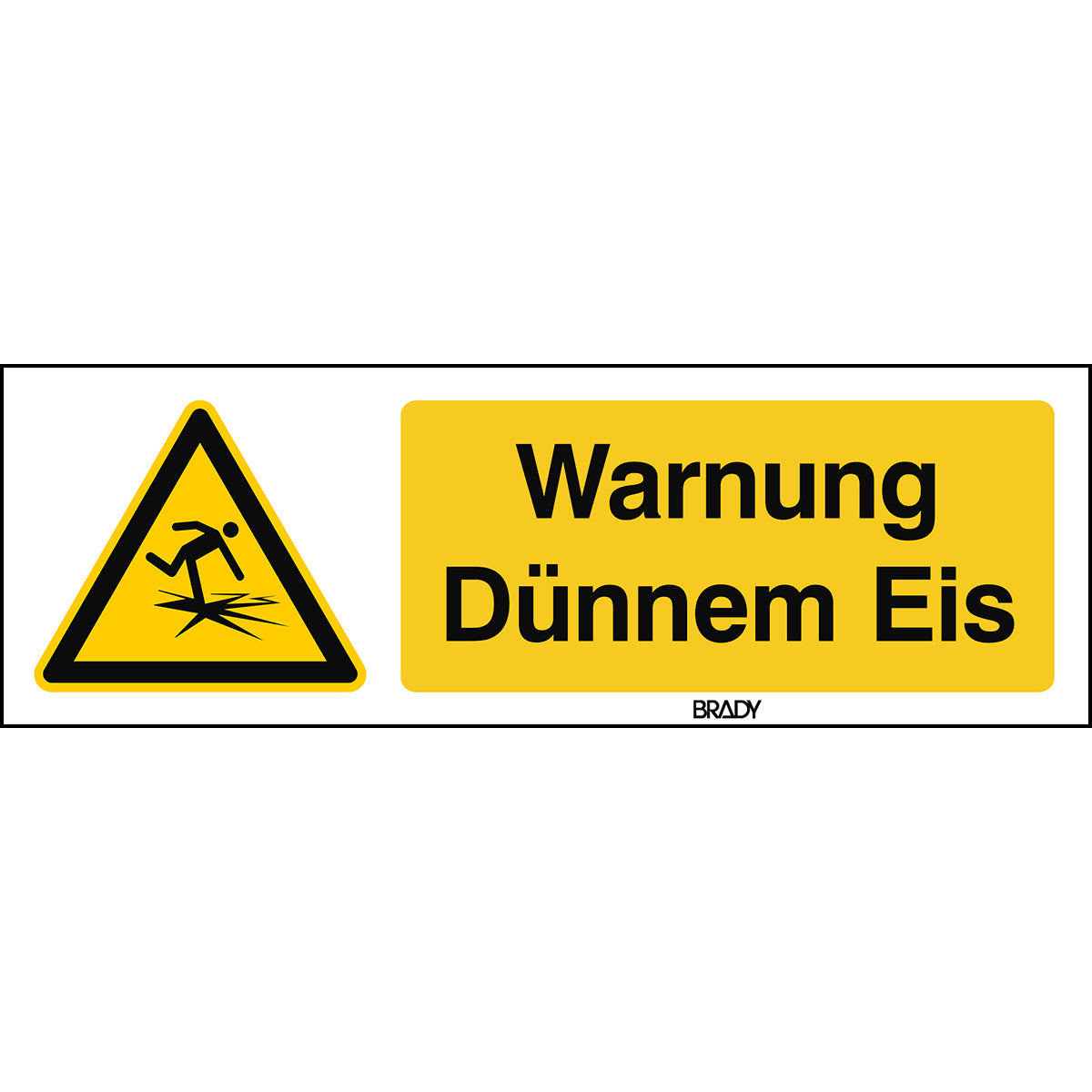 ISO Sicherheitskennzeichnung - Warnung Dünnem Eis