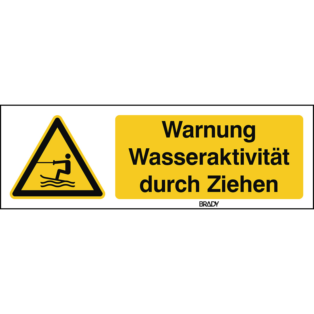 ISO Sicherheitskennzeichnung - Warnung - Wasseraktivität durch Ziehen
