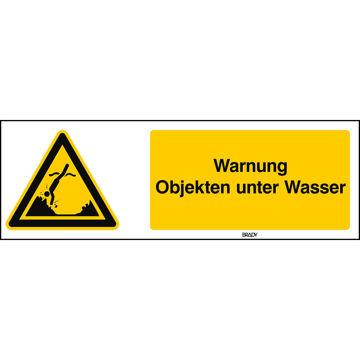 ISO Sicherheitskennzeichnung - Warnung Objekten unter Wasser