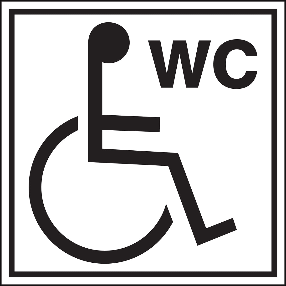 Hinweisschilder - Toilette für Rollstuhlfahrer