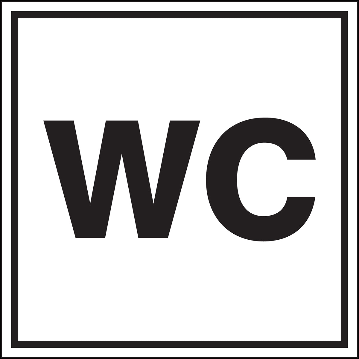 Hinweisschilder - Toilette
