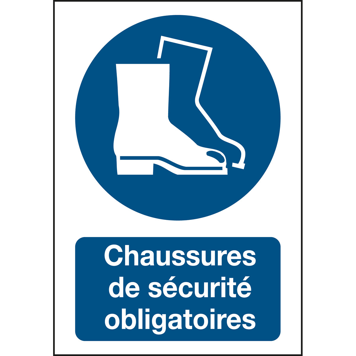 Signalisation ISO 7010 - Chaussures de sécurité obligatoires (produit francophone)