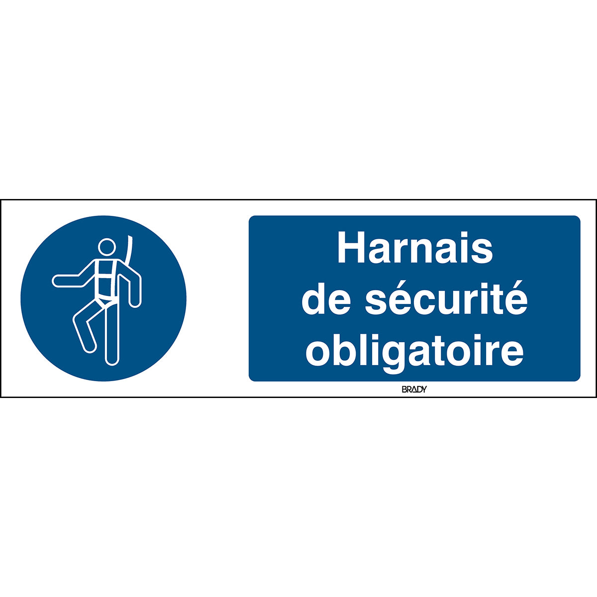Signaling ISO 7010 - Harnais de sécurité obligatoire (product francophone)