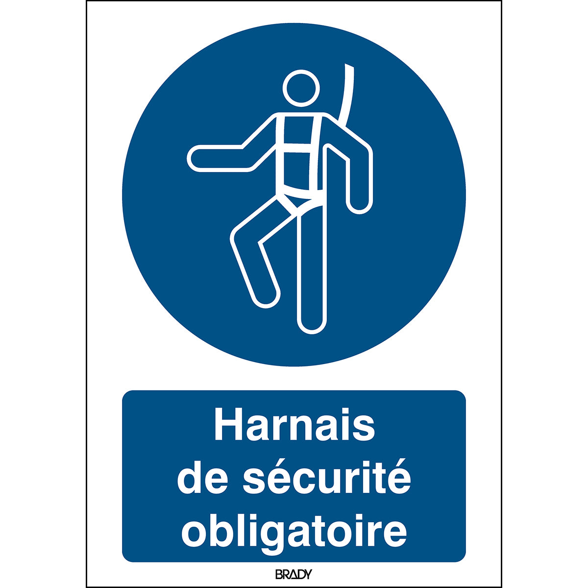 Signaling ISO 7010 - Harnais de sécurité obligatoire (product francophone)
