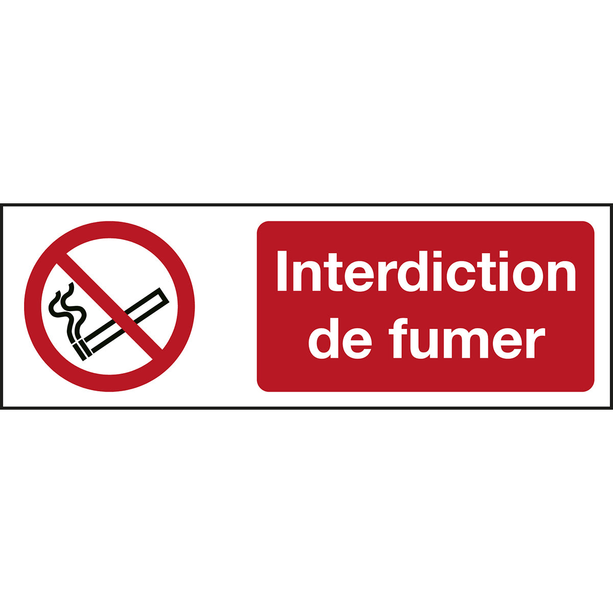 Signalisation ISO 7010 - Interdiction de fumer (produit francophone)