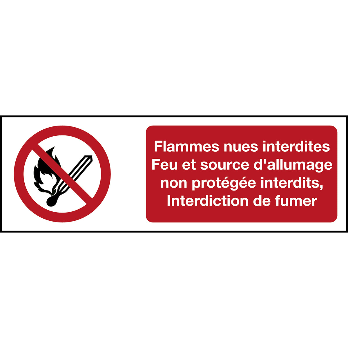 ISO Sicherheitskennzeichnung - Feuer, offenes Licht and Rauchen verboten