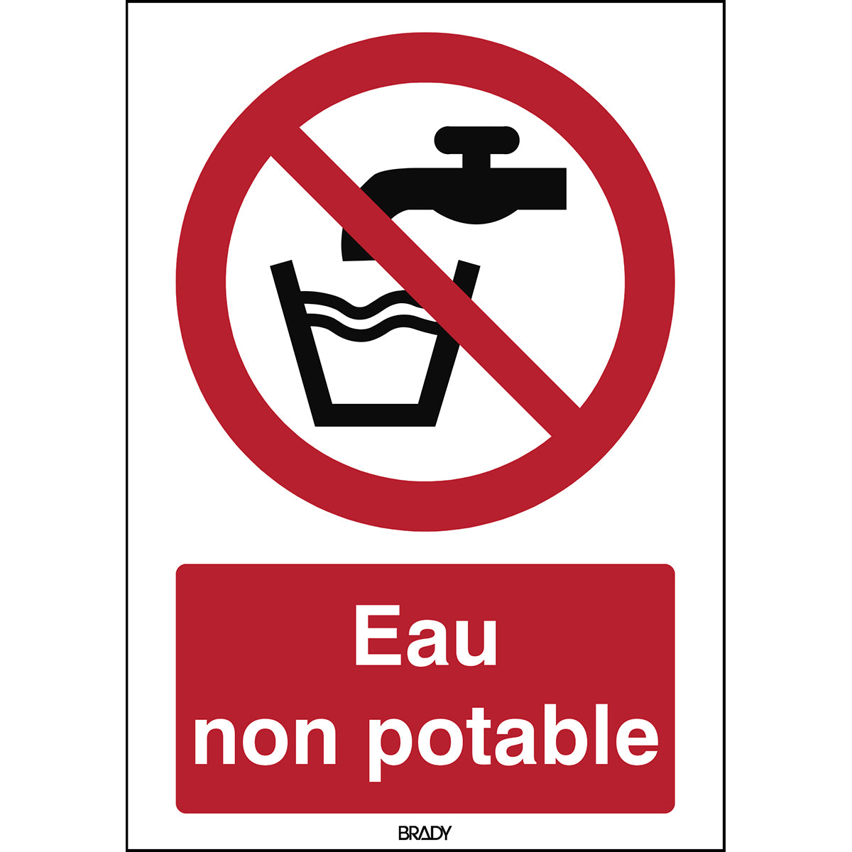 Signalisation ISO 7010 - Eau non potable (produit francophone)