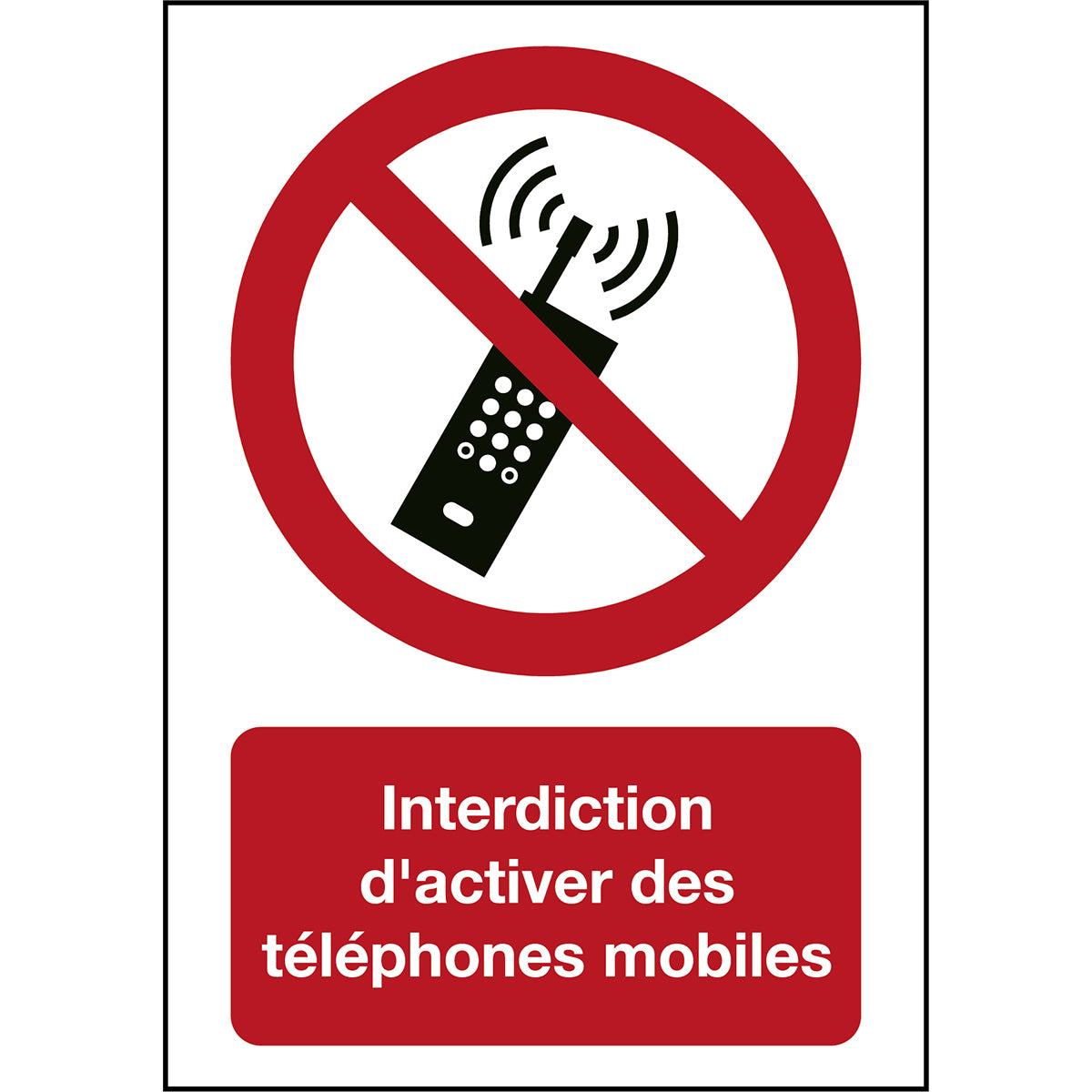 ISO Sicherheitskennzeichnung - Mobilfunk verboten