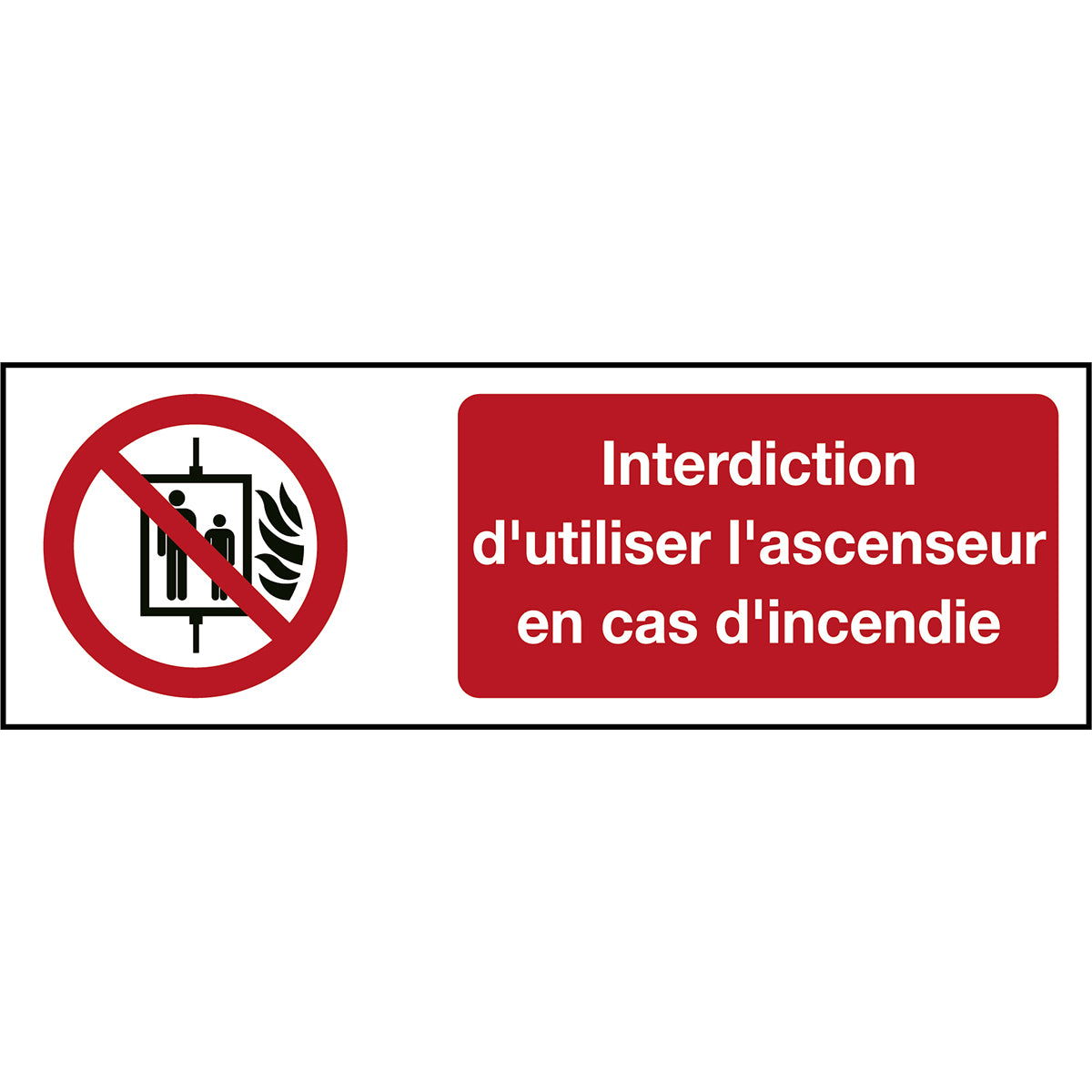 ISO Sicherheitskennzeichnung - Aufzug im Brandfall nicht benutzen