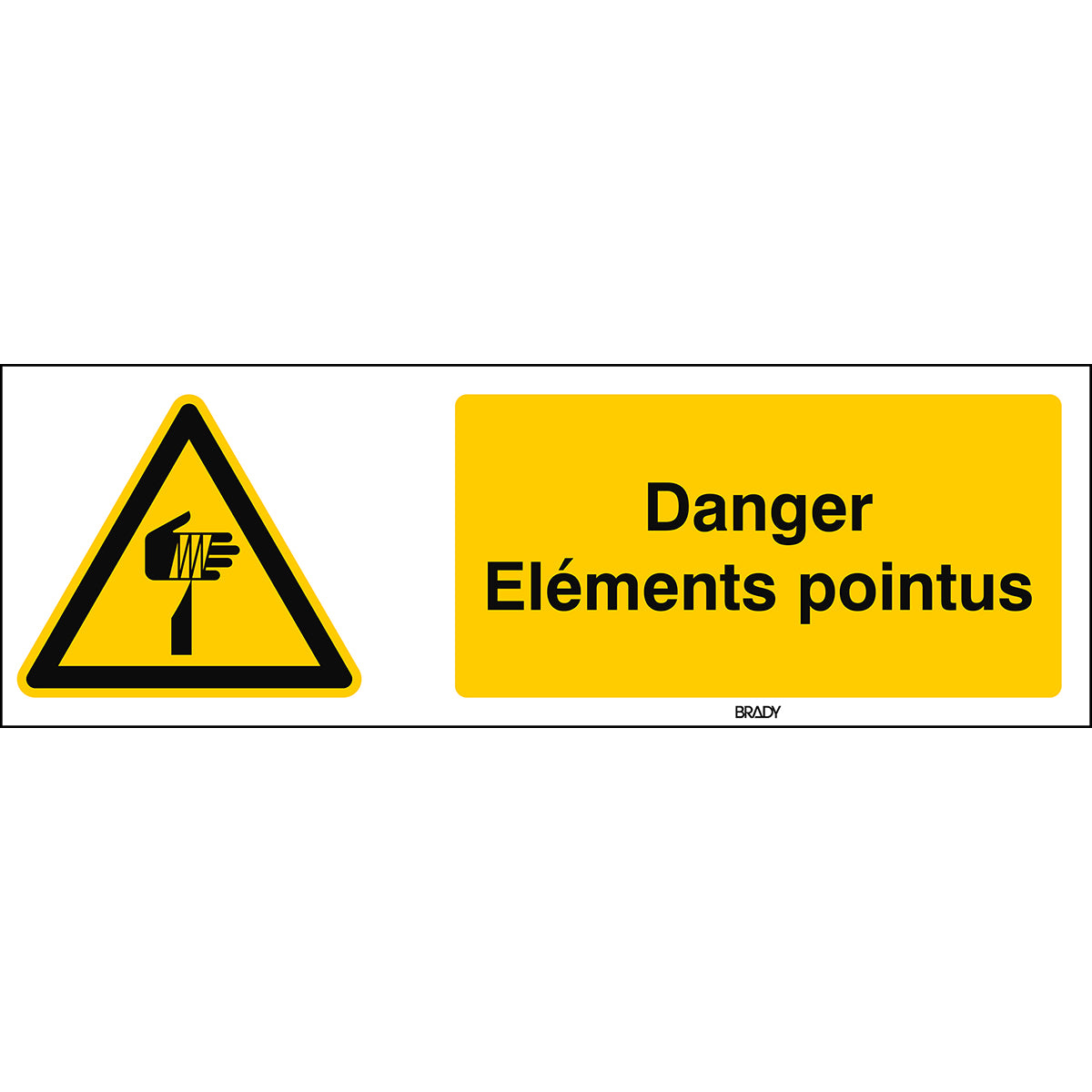 Signalisation ISO 7010 - Danger: éléments pointus (produit francophone)