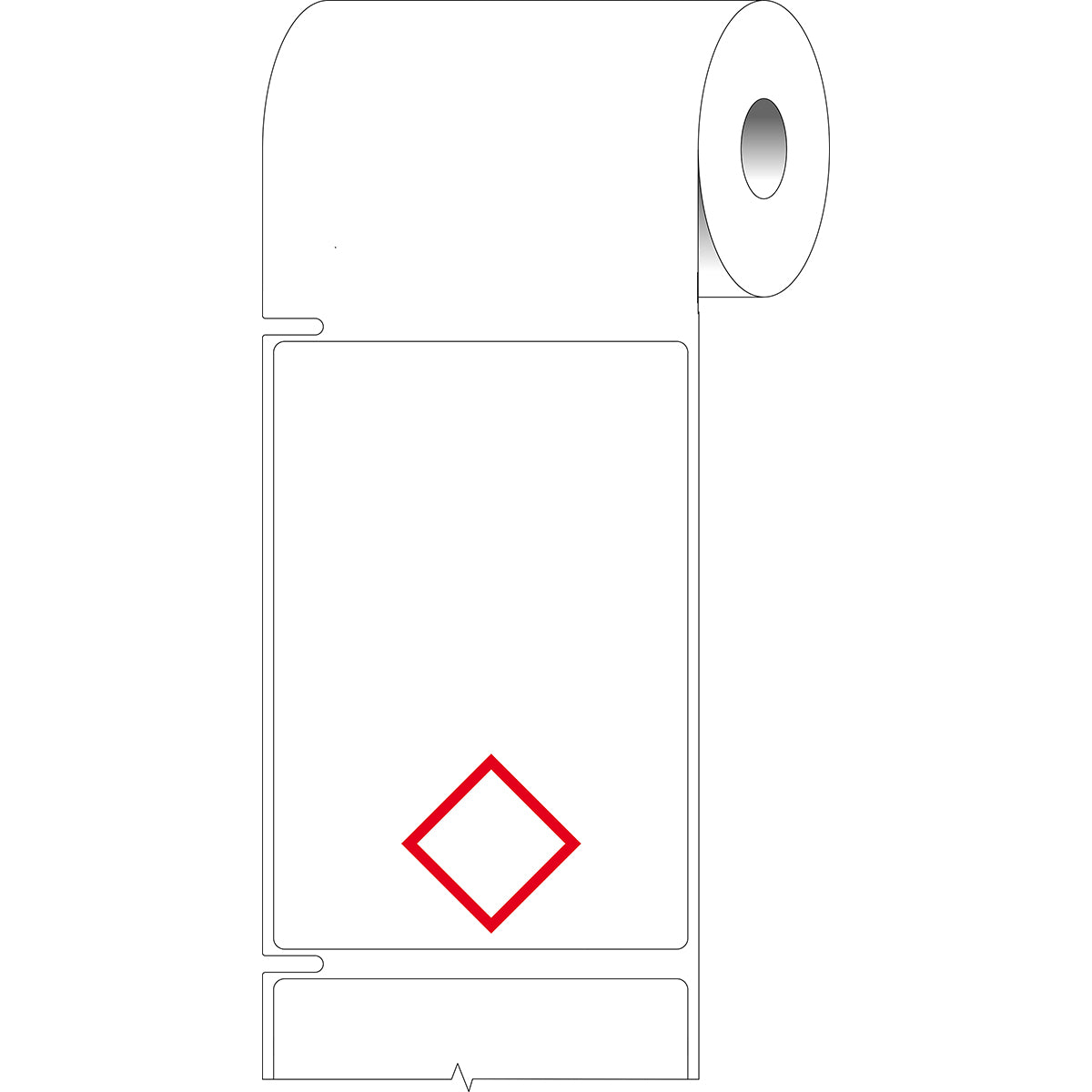 Pre-printed desktop printer labels for hazardous substances according to CLP/GHS