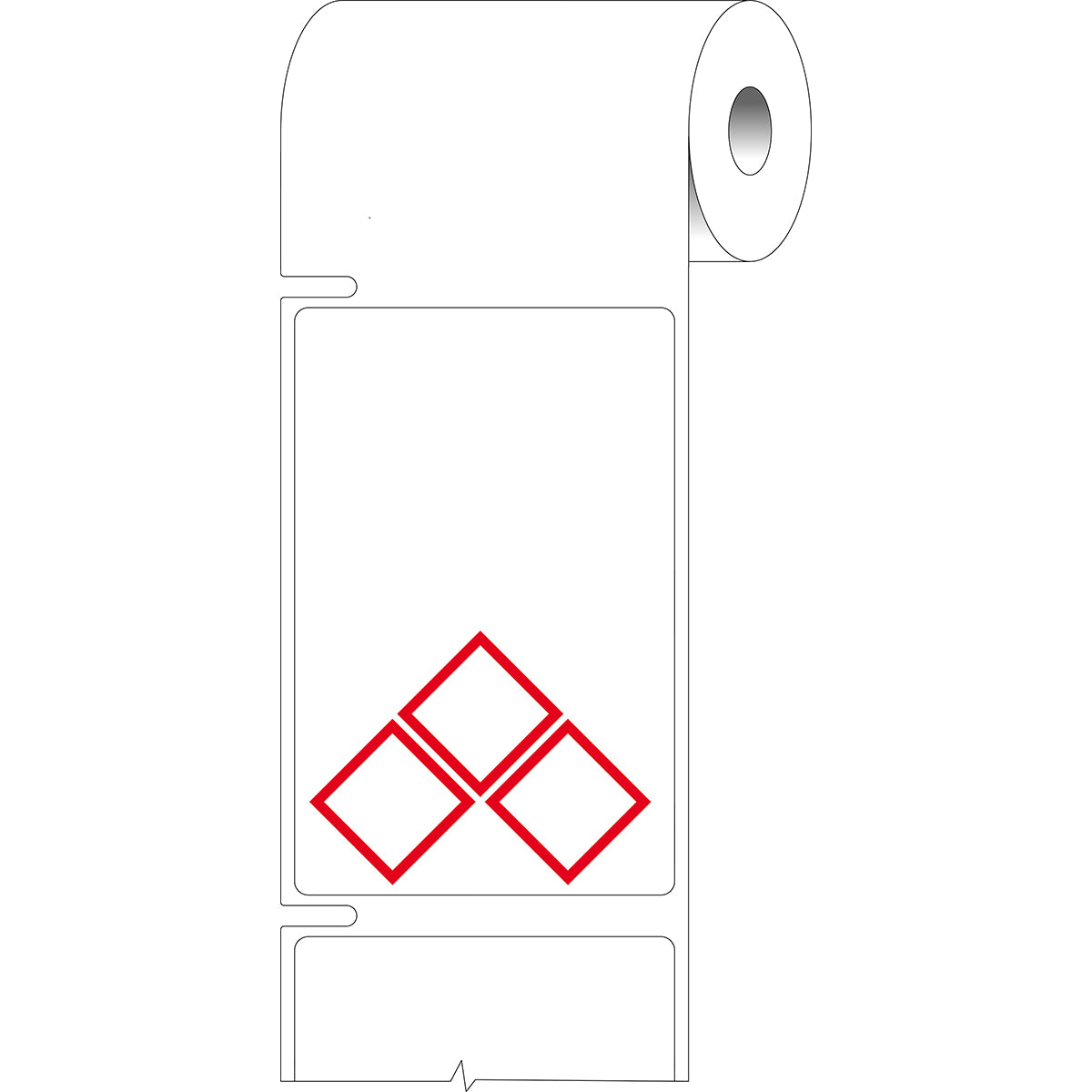 Pre-printed desktop printer labels for hazardous substances according to CLP/GHS