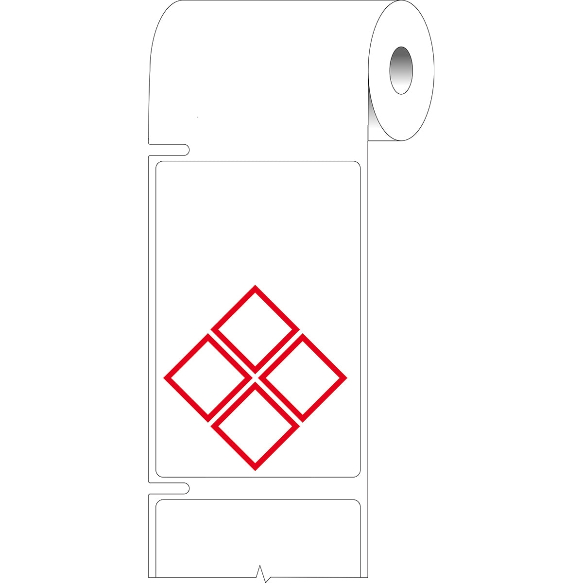 Pre-printed desktop printer labels for hazardous substances according to CLP/GHS