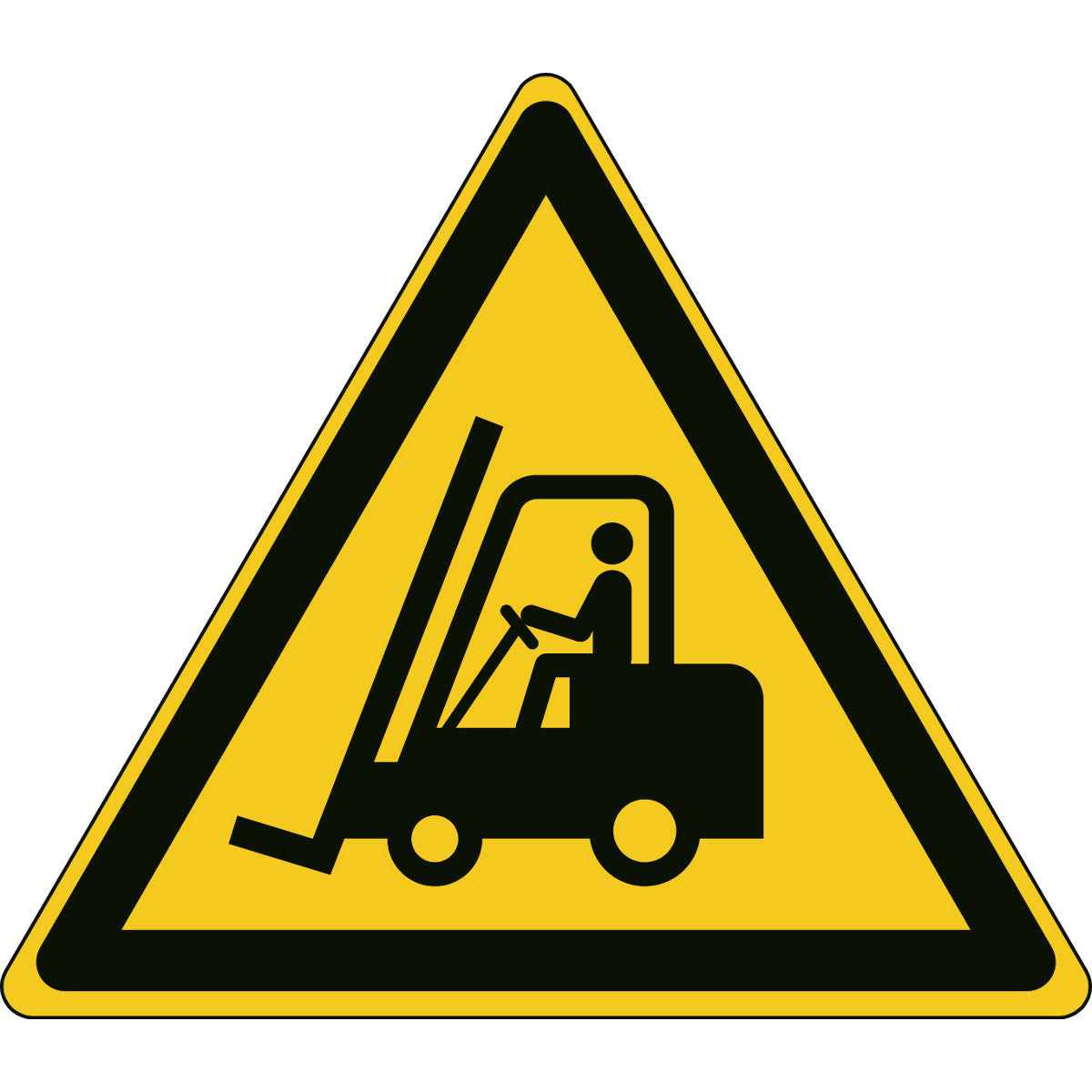 Panneau de sécurité ISO - Avertissement concernant les chariots industriels
