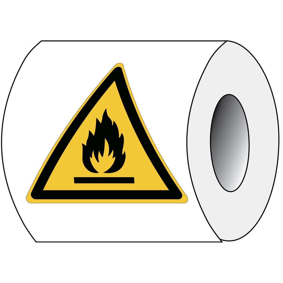 Panneau de sécurité ISO - Avertissement concernant les substances inflammables