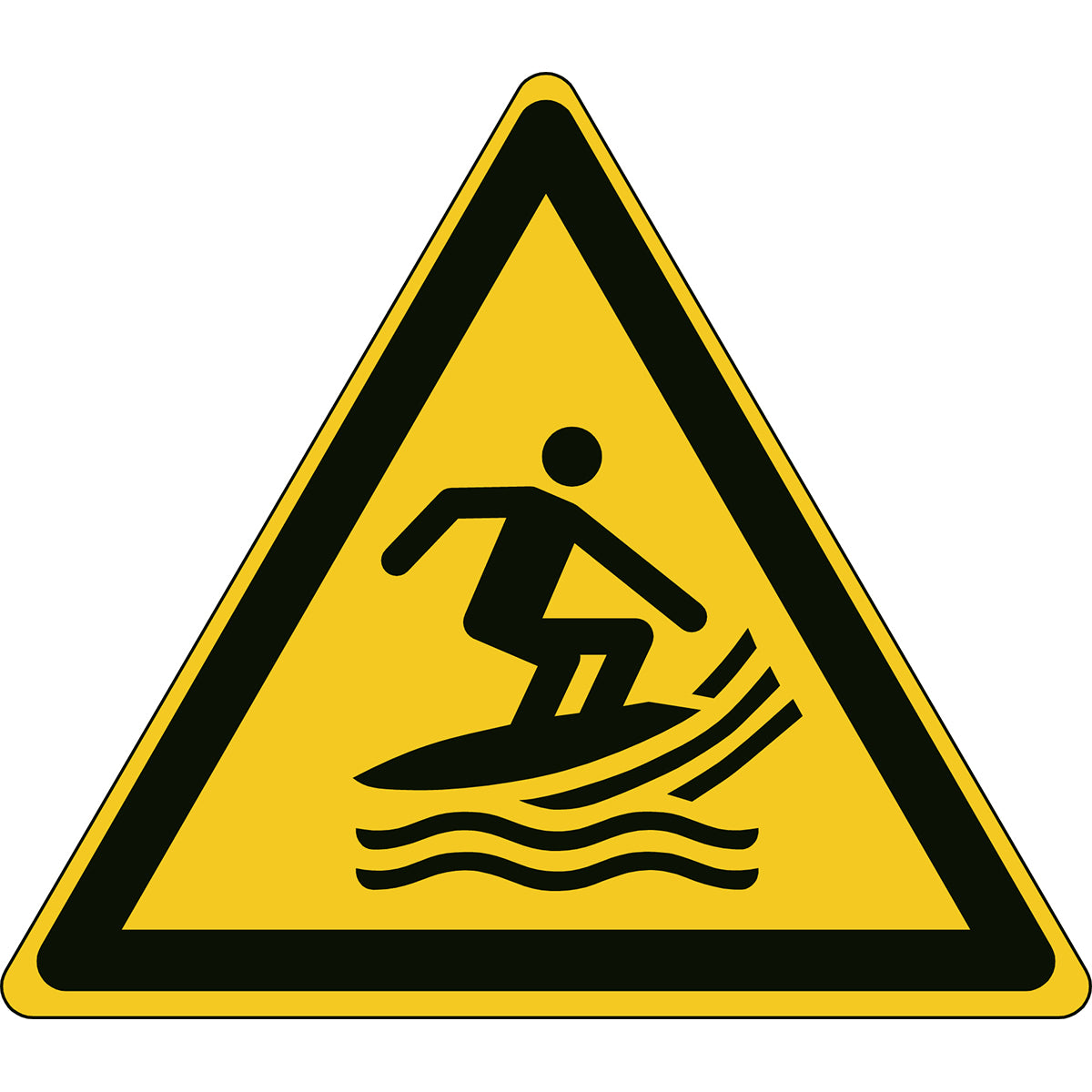 ISO Sicherheitskennzeichnung - Warnung Surf-Fahrzeugen