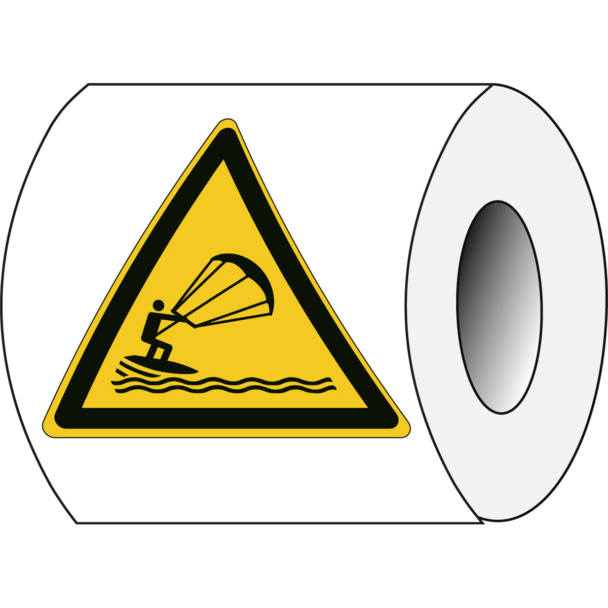ISO Sicherheitskennzeichnung - Warnung Kitesurfern