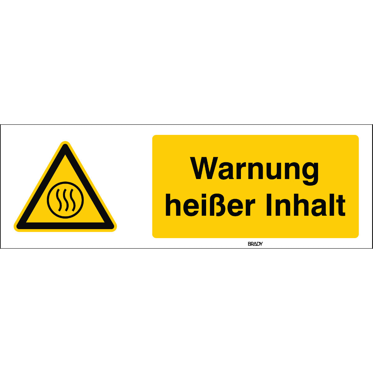ISO-Sicherheitsschild - Warnung, heisser Inhalt