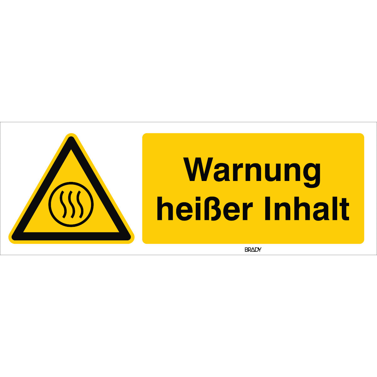 ISO-Sicherheitsschild - Warnung, heisser Inhalt