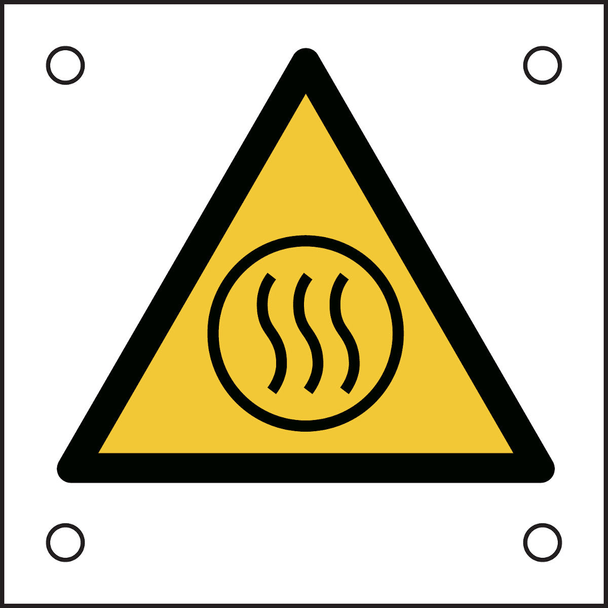 Panneau de sécurité ISO - Attention, contenu chaud