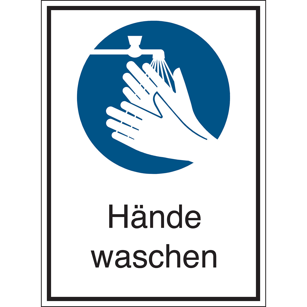 Gebotsschilder - Hände waschen