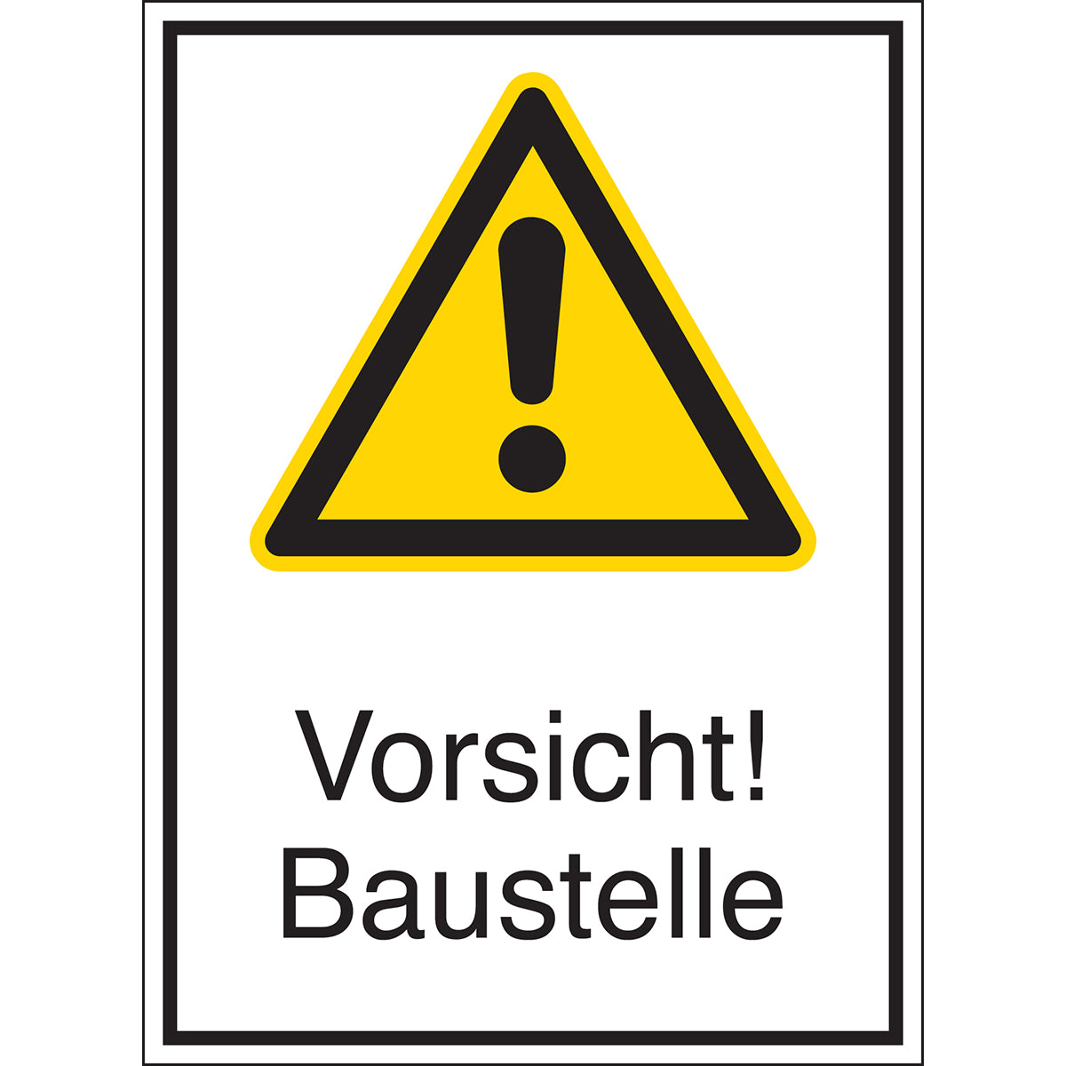 Warnschilder - Vorsicht! Baustelle
