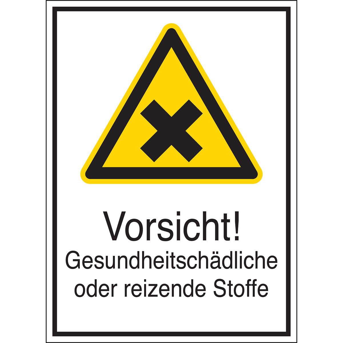 Warnschilder - Vorsicht! Gesundheitschädliche oder reizende Stoffe