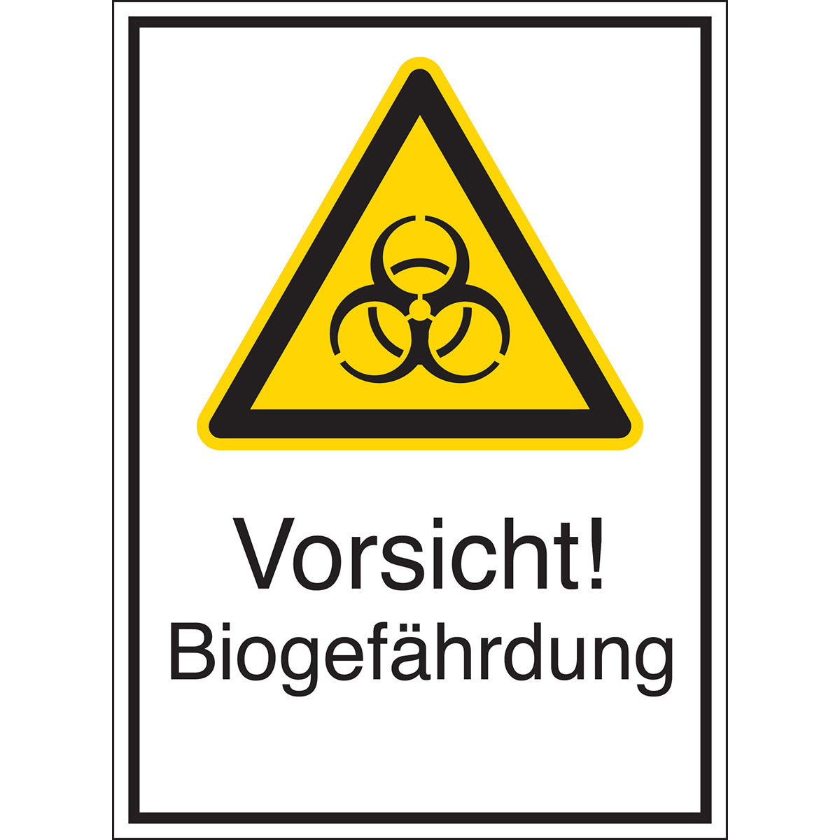 Panneaux d'avertissement - Attention ! Risque biologique