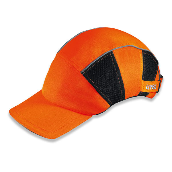 Casquette anti-heurt UVEX haute visibilité orange