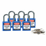 Cadenas de sécurité compacts Brady avec anse de 25 mm - Clés différentes