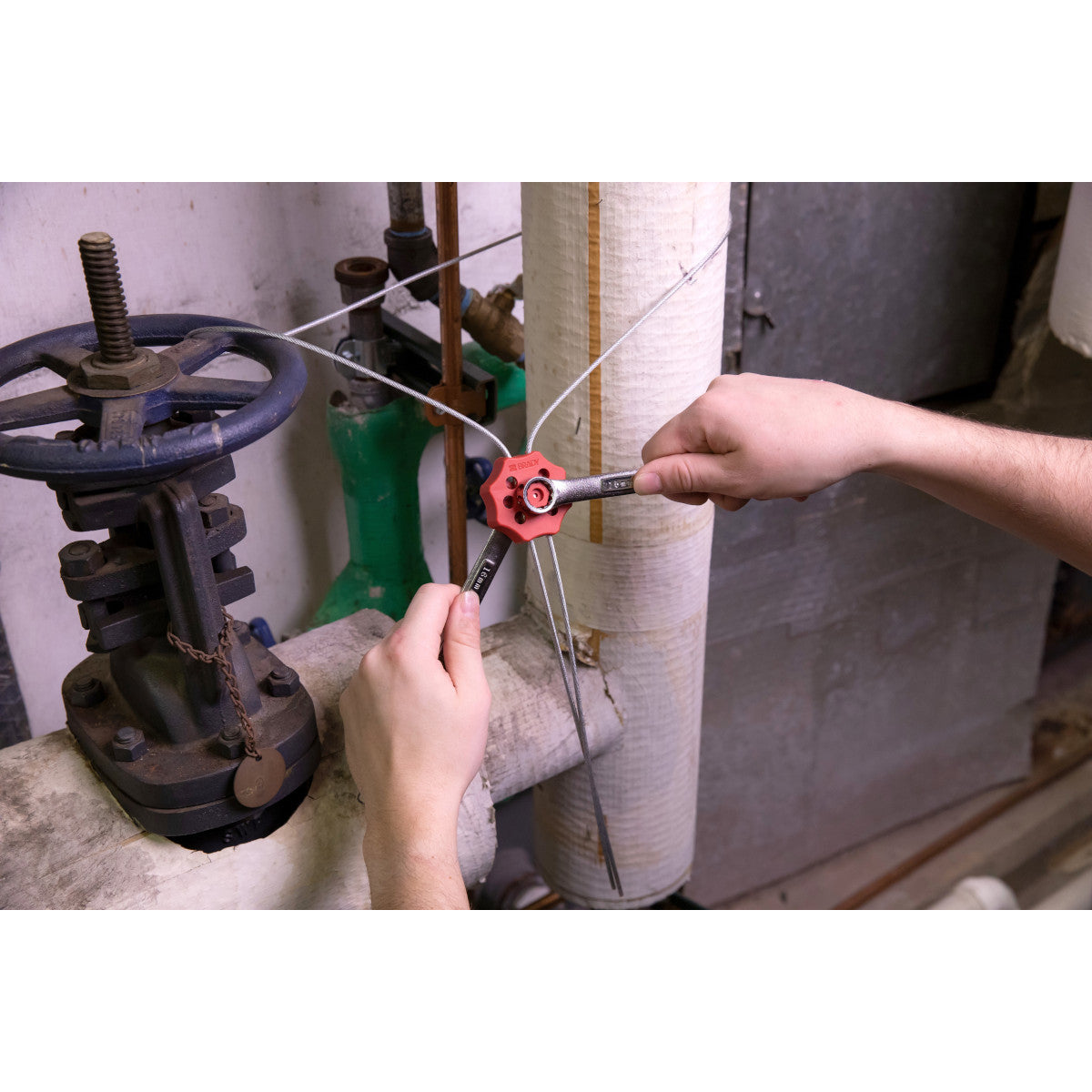Doppeltes Hex-Spin-Absperrsystem ohne Kabel