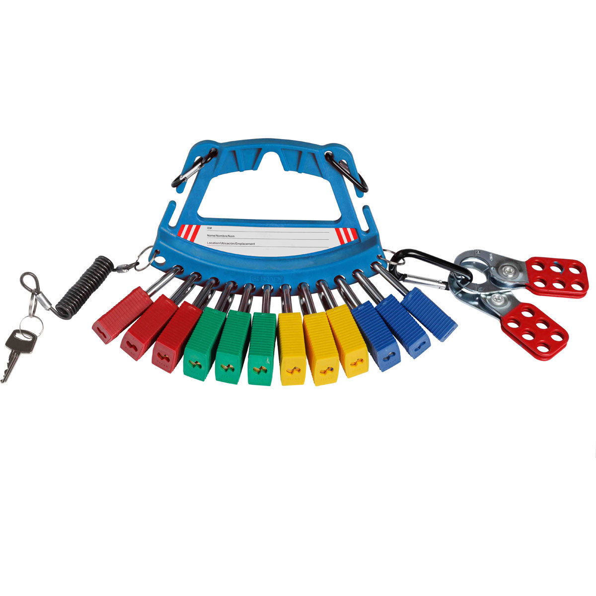 Support pour cadenas et étiquettes de sécurité - Bleu