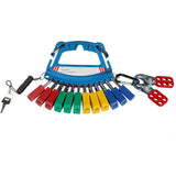 Support pour cadenas et étiquettes de sécurité - Bleu