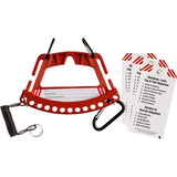 Carrier for security locks and tags - Red