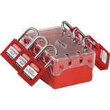 Coffret de verrouillage ultra-compact + 6 serrures KD rouges