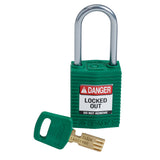 Cadenas compacts en nylon SafeKey avec anse en aluminium pour applications de verrouillage