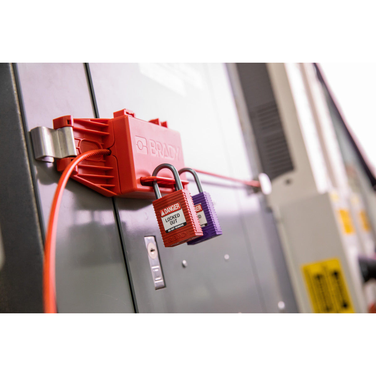SafeKey Compact nylon padlocks with aluminum shackle for lockout applications